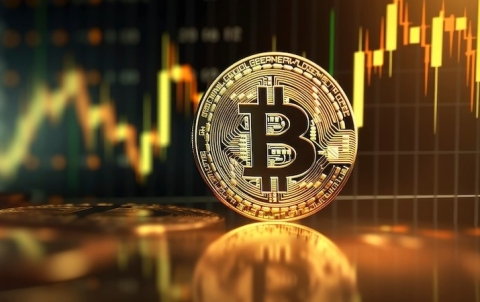 bitcoin with price chart, Generative AI