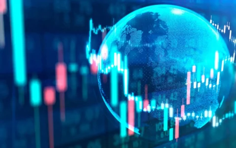Global-stock-market-chart-on-trading-board