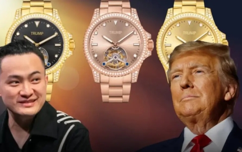 جاستین سان، بنیان‌گذار ترون، ساعت طلای ترامپ را به‌عنوان دارنده اصلی توکن $TRUMP دریافت کرد!